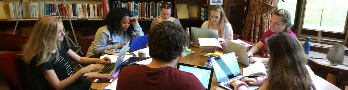 Students in library