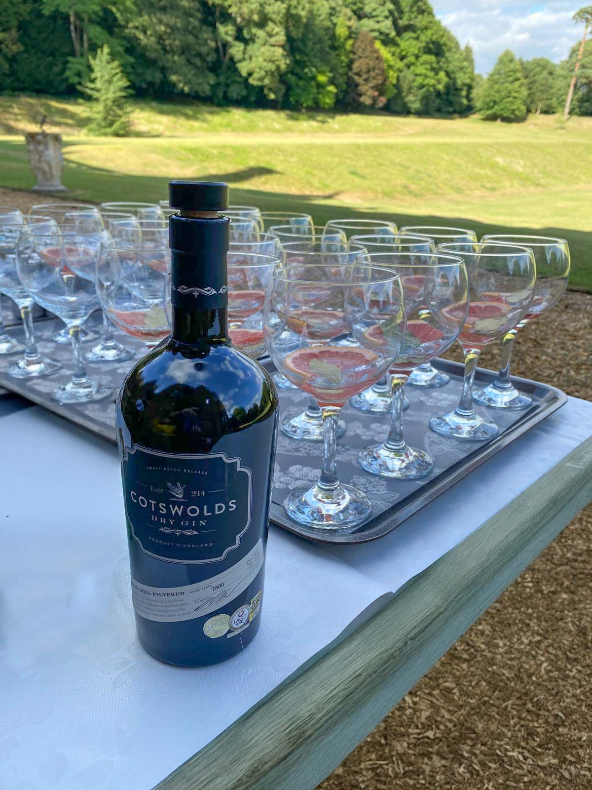 wine and glasses